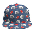 American Football Pattern Print Snapback Cap