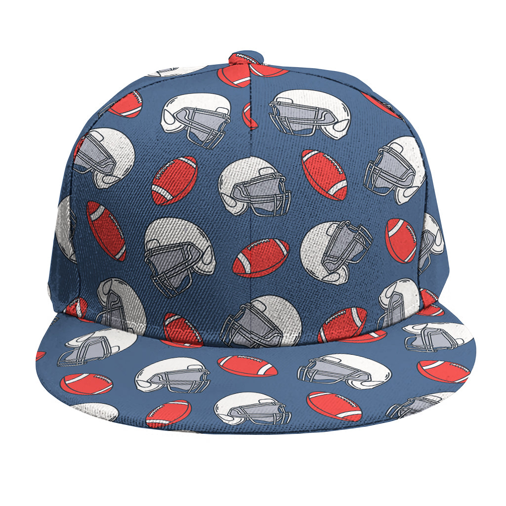 American Football Pattern Print Snapback Cap