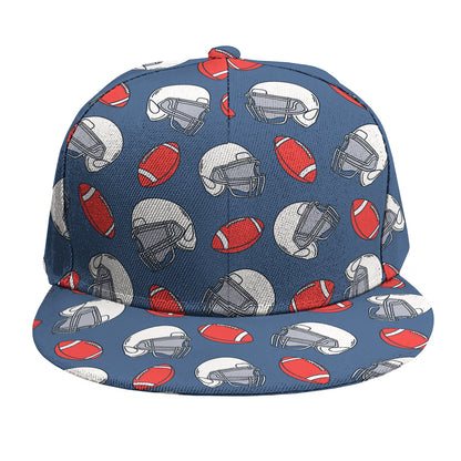 American Football Pattern Print Snapback Cap