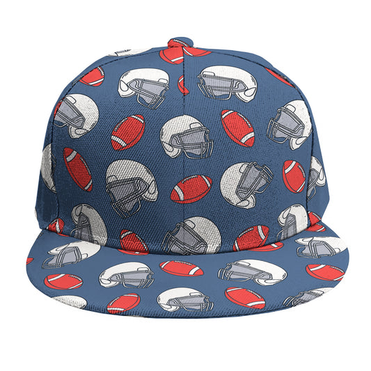 American Football Pattern Print Snapback Cap
