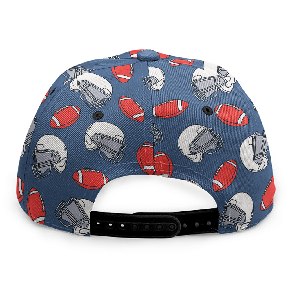 American Football Pattern Print Snapback Cap