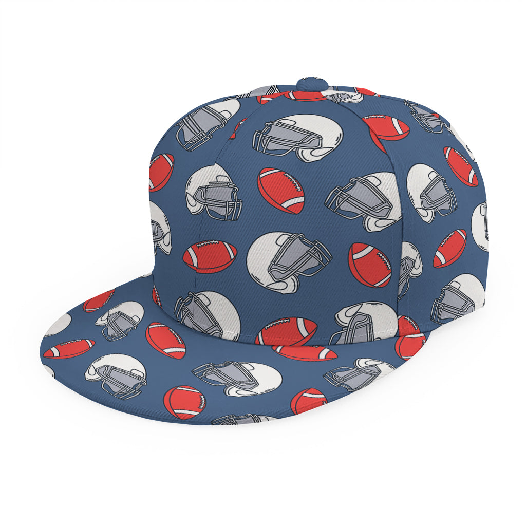 American Football Pattern Print Snapback Cap