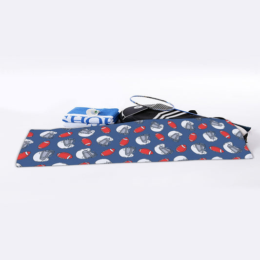American Football Pattern Print Sports Towel