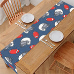 American Football Pattern Print Table Runner
