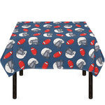 American Football Pattern Print Tablecloth