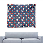 American Football Pattern Print Tapestry