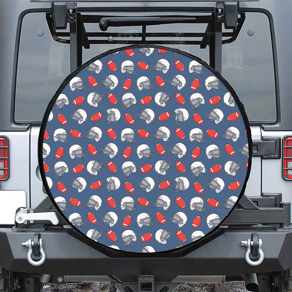 American Football Pattern Print Tire Cover