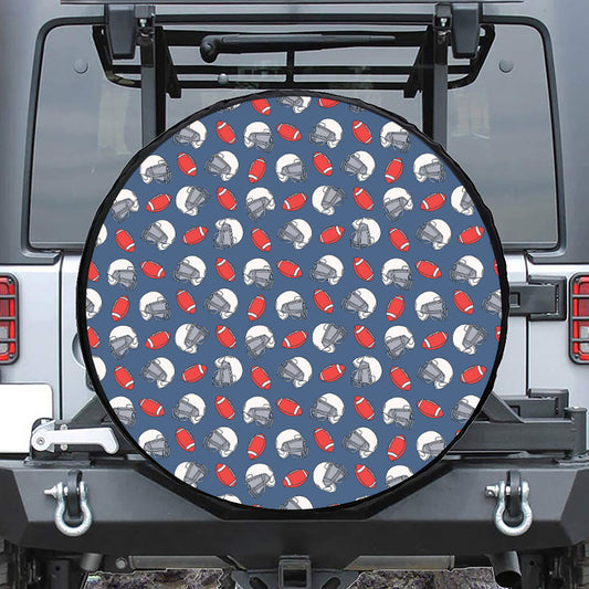 American Football Pattern Print Tire Cover