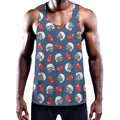 American Football Pattern Print Men's Workout Tank Top