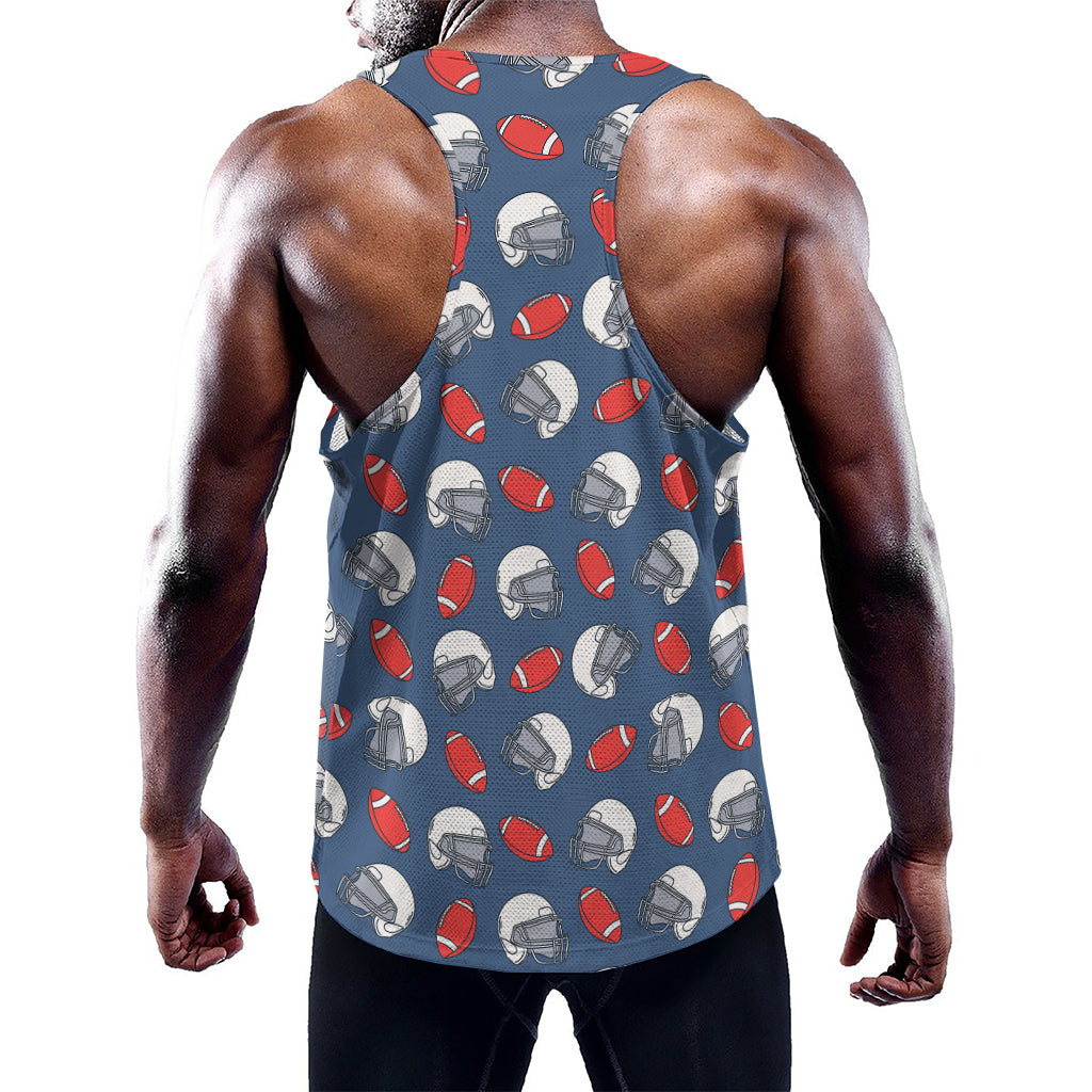 American Football Pattern Print Training Tank Top