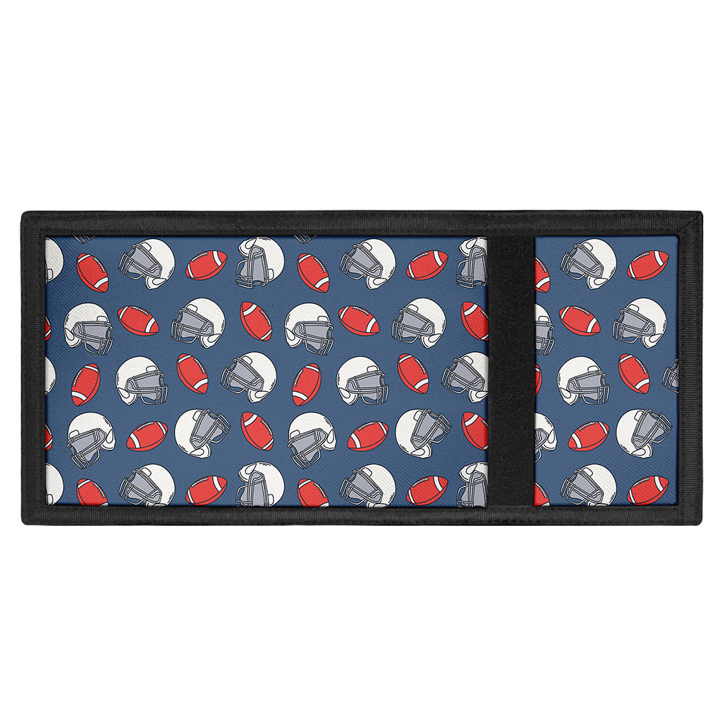 American Football Pattern Print Trifold Wallet