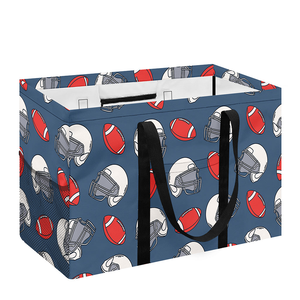 American Football Pattern Print Utility Tote Bag