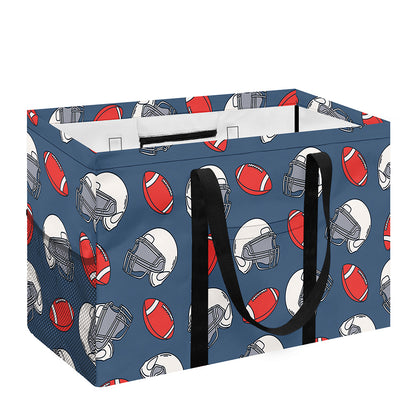 American Football Pattern Print Utility Tote Bag