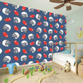 American Football Pattern Print Wall Sticker