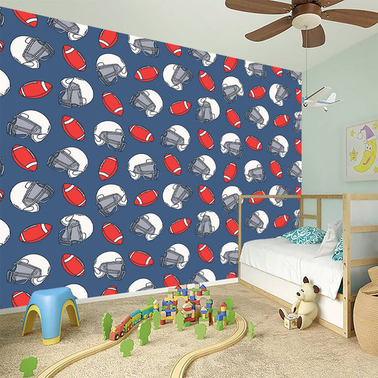 American Football Pattern Print Wall Sticker
