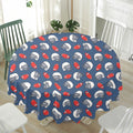 American Football Pattern Print Waterproof Round Tablecloth