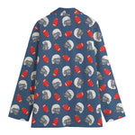 American Football Pattern Print Women's Blazer