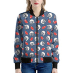 American Football Pattern Print Women's Bomber Jacket