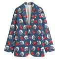 American Football Pattern Print Women's Cotton Blazer