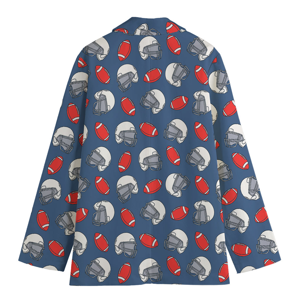 American Football Pattern Print Women's Cotton Blazer