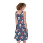 American Football Pattern Print Women's Sleeveless Dress