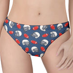 American Football Pattern Print Women's Thong