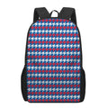 American Houndstooth Pattern Print 17 Inch Backpack
