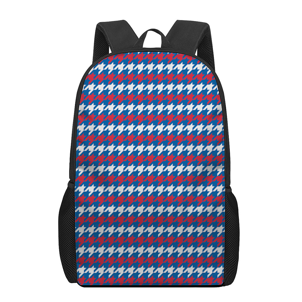 American Houndstooth Pattern Print 17 Inch Backpack