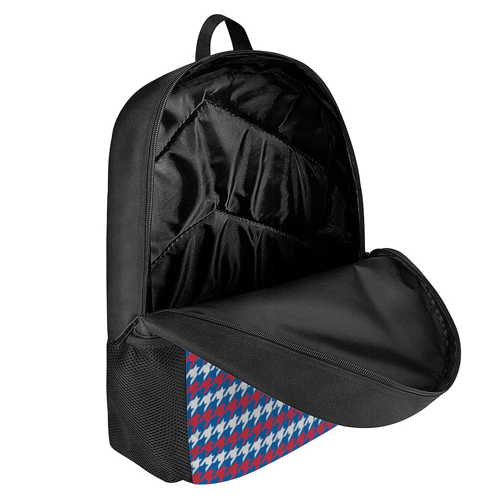 American Houndstooth Pattern Print 17 Inch Backpack