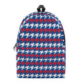 American Houndstooth Pattern Print School Backpack