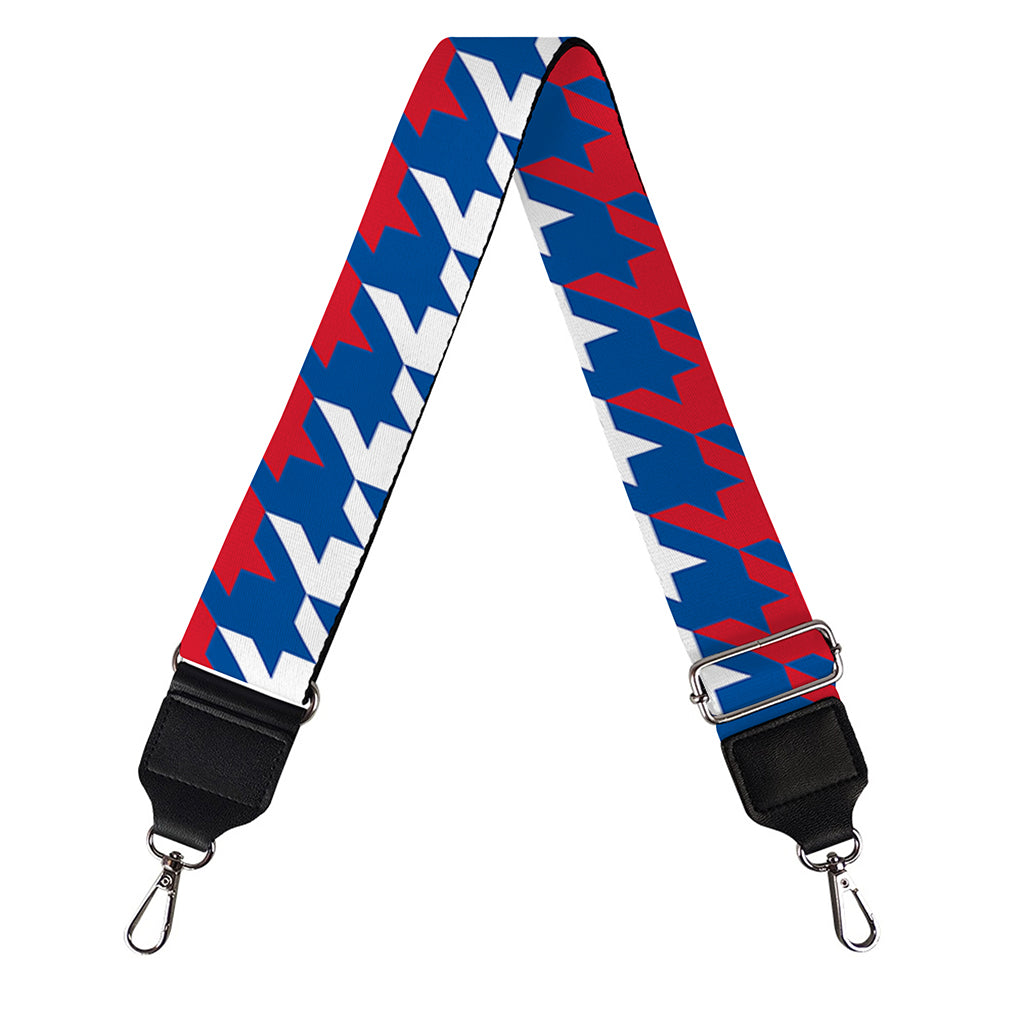 American Houndstooth Pattern Print Bag Strap