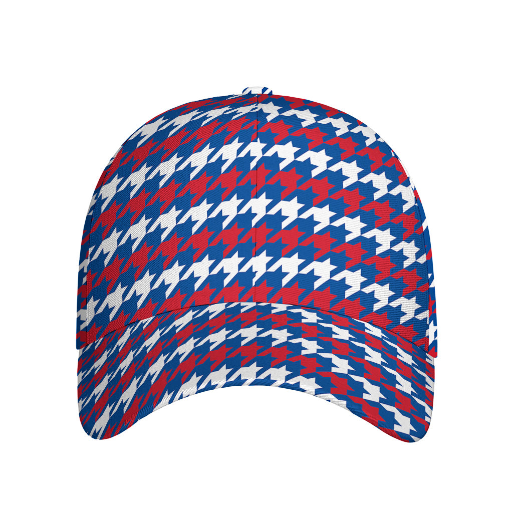 American Houndstooth Pattern Print Baseball Cap