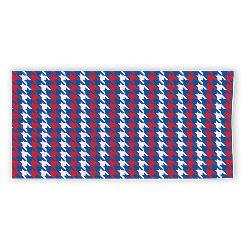 American Houndstooth Pattern Print Beach Towel