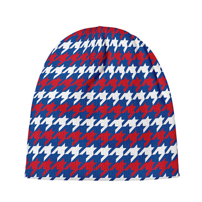 American Houndstooth Pattern Print Beanie