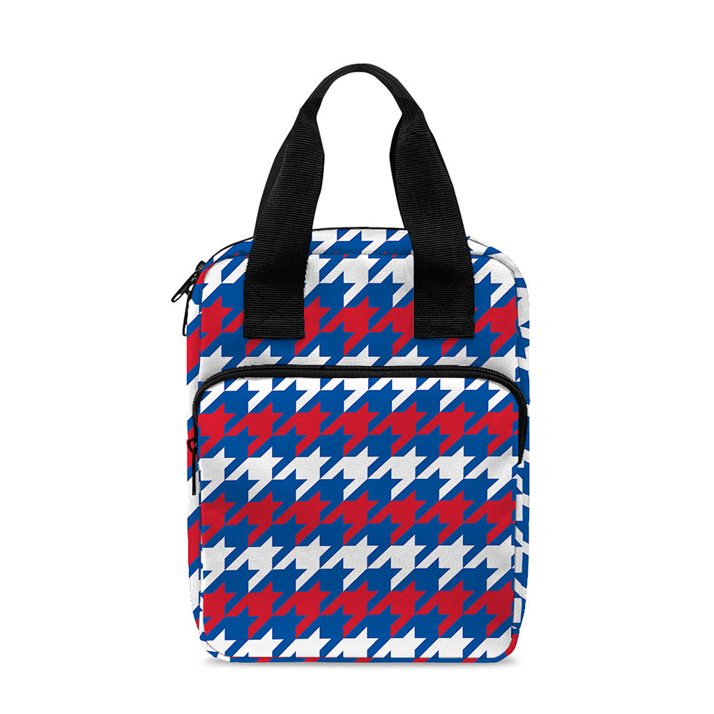 American Houndstooth Pattern Print Bible Tote Bag