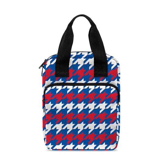 American Houndstooth Pattern Print Bible Tote Bag