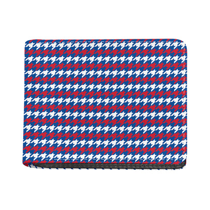 American Houndstooth Pattern Print Bifold Wallet