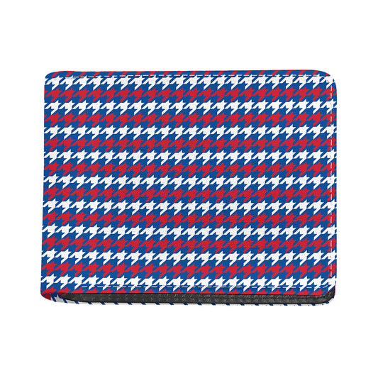 American Houndstooth Pattern Print Bifold Wallet