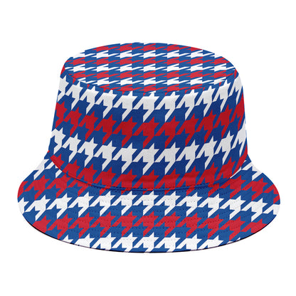 American Houndstooth Pattern Print Bucket Hat