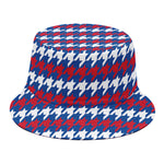 American Houndstooth Pattern Print Bucket Hat