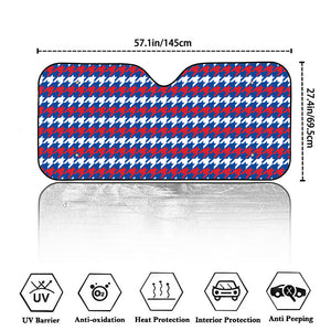 American Houndstooth Pattern Print Car Windshield Sun Shade