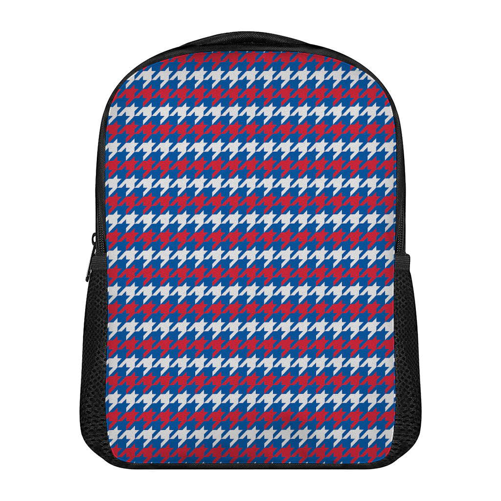 American Houndstooth Pattern Print Casual Backpack