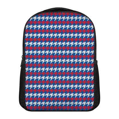 American Houndstooth Pattern Print Casual Backpack