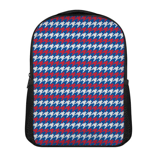 American Houndstooth Pattern Print Casual Backpack