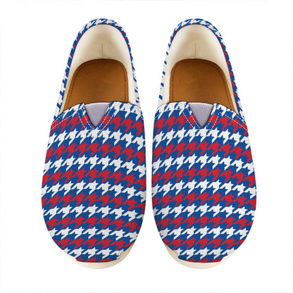 American Houndstooth Pattern Print Casual Shoes