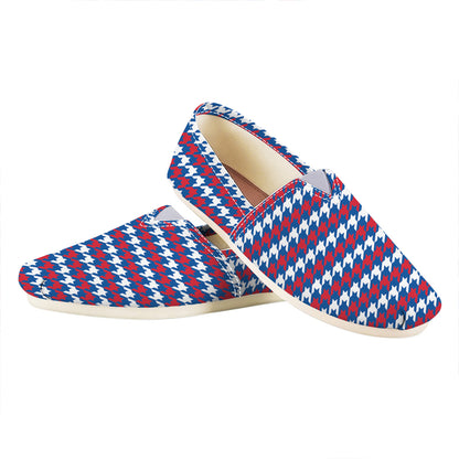 American Houndstooth Pattern Print Casual Shoes