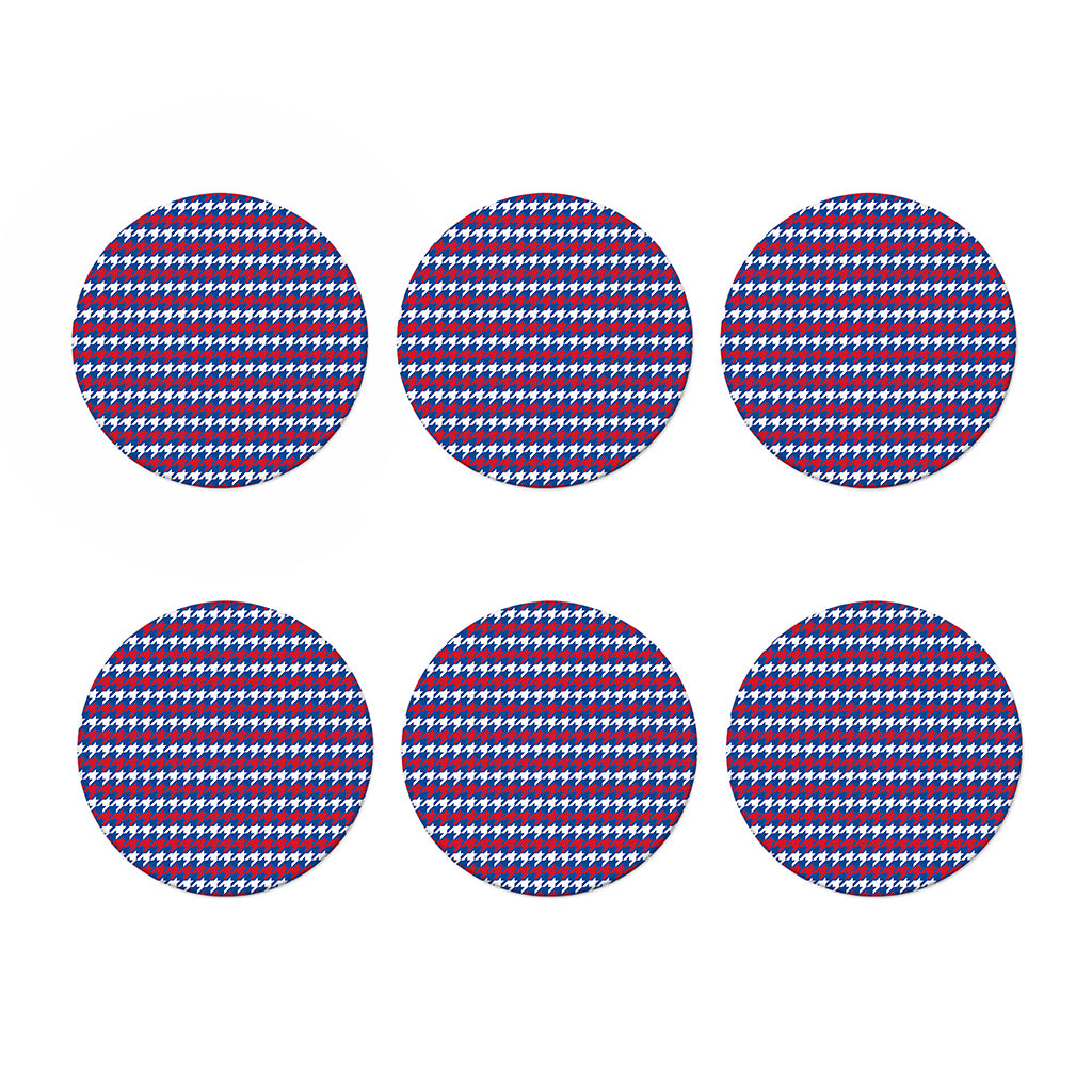 American Houndstooth Pattern Print Coaster Set