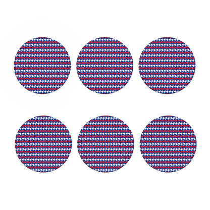 American Houndstooth Pattern Print Coaster Set