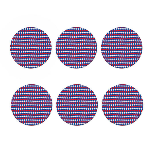 American Houndstooth Pattern Print Coaster Set