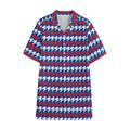 American Houndstooth Pattern Print Cotton Hawaiian Shirt